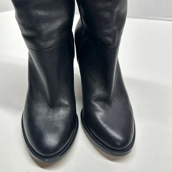 Jimmy Choo Ankle Boots Heeled Boot Soft Vachetta Leather Pull On Black Size 36.5 - Picture 7 of 11